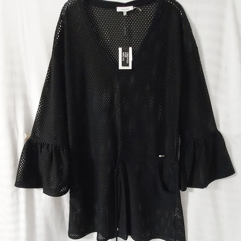 Calvin klein coverups size Large/XLarge Long sleeves color black - Picture 10 of 16